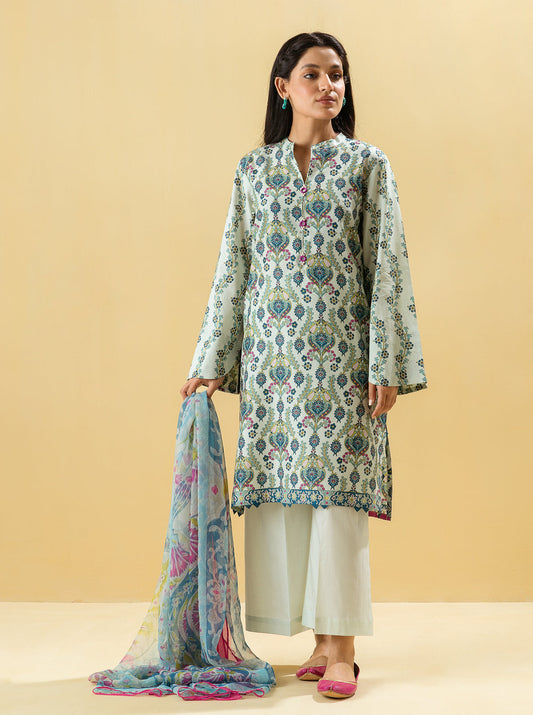 2 PIECE - PRINTED LAWN SUIT - FLOURITE CHARMS MORBAGH SU_22   