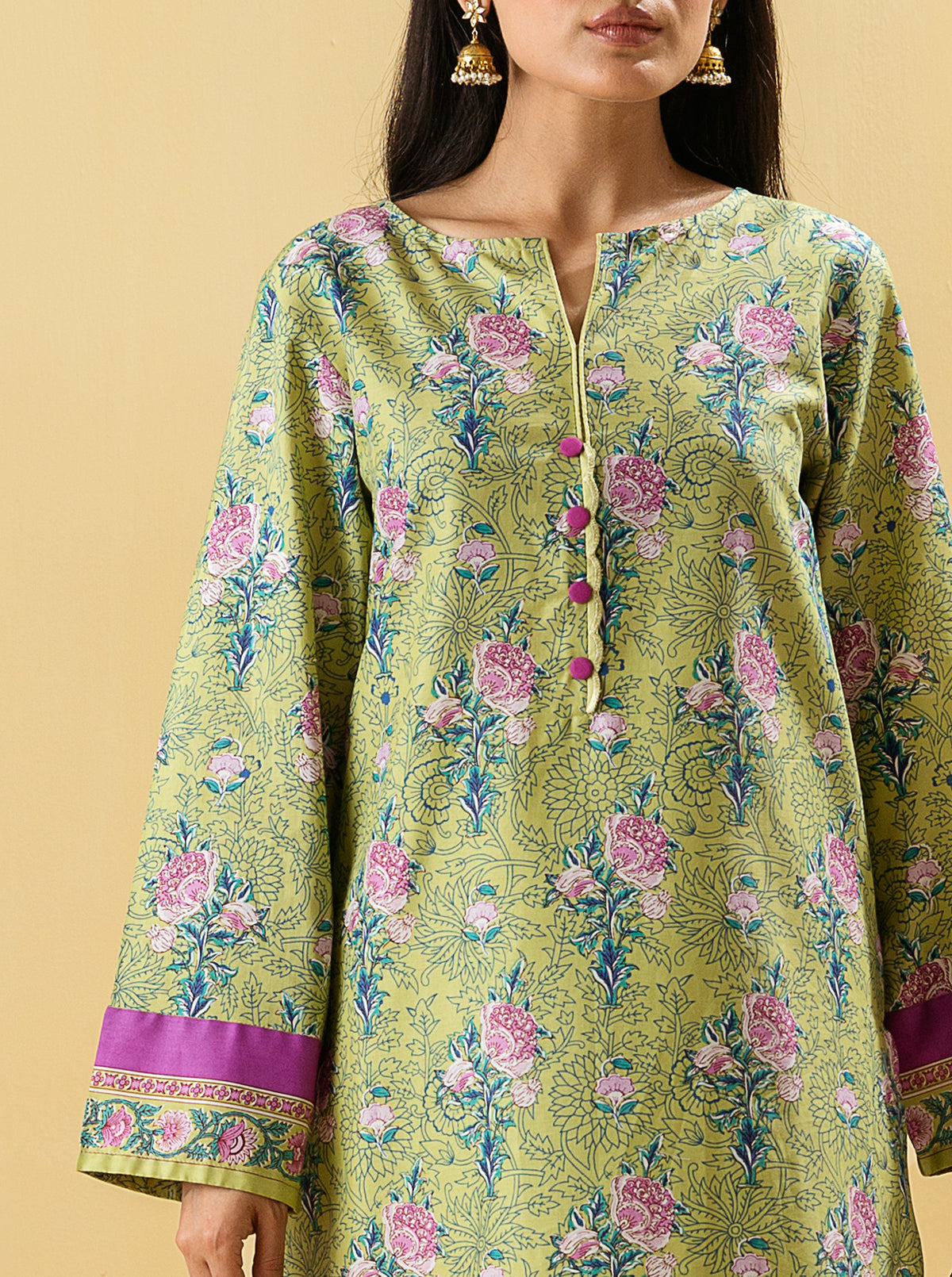 2 PIECE - PRINTED LAWN SUIT - CHROMATIC SPREE MORBAGH SU_22   