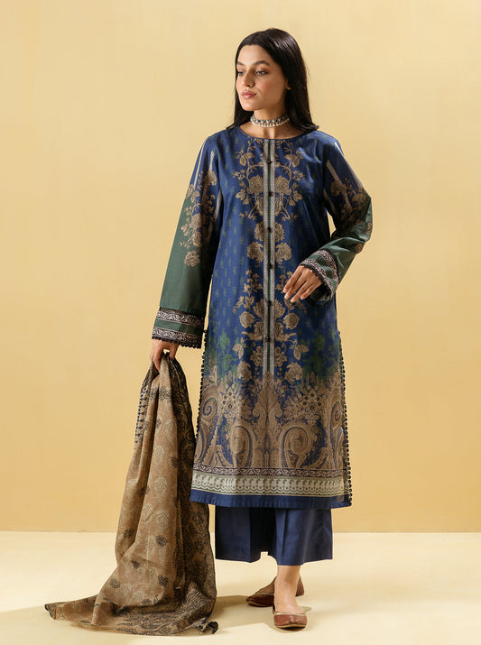 2 PIECE - PRINTED LAWN SUIT - DIVINE FLORA MORBAGH SU_22   