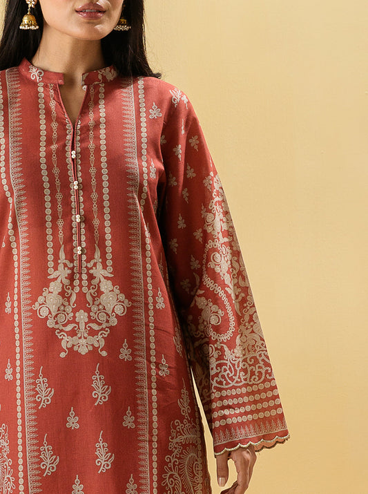 3 PIECE - PRINTED LAWN SUIT - DELICATE DECO MORBAGH SU_22   