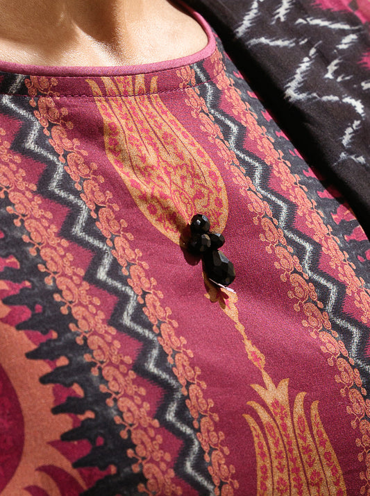 3 PIECE - PRINTED LAWN SUIT - TRIBAL TONES MORBAGH SU_22   