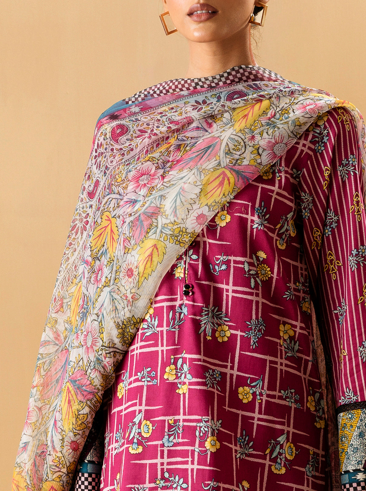 3 PIECE - PRINTED LAWN SUIT - ENCHANTED BLOOM MORBAGH SU_22   