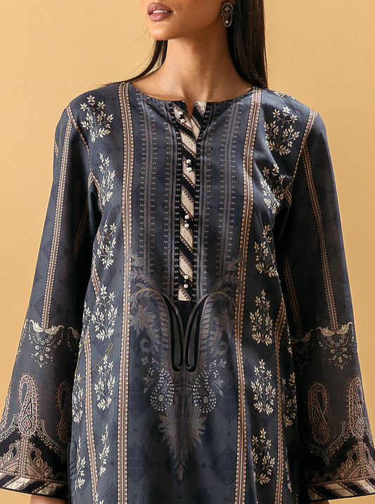 3 PIECE - PRINTED LAWN SUIT - BLUE HORIZON MORBAGH SU_22   