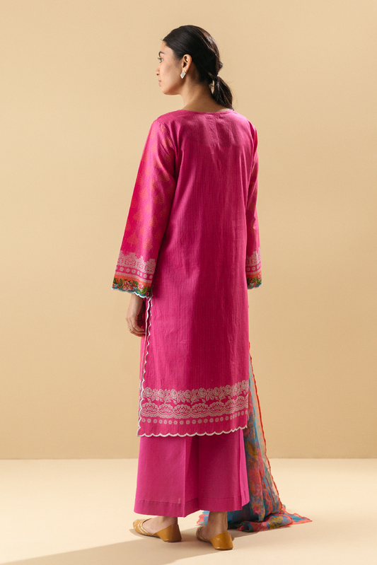 3 PIECE - PRINTED LAWN SUIT - ENCHANTED CAMELLIA MORBAGH SU_22   