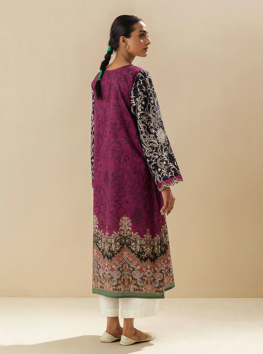 1 PIECE - PRINTED LAWN SHIRT - GRAPE FANTASY MORBAGH SU_23   