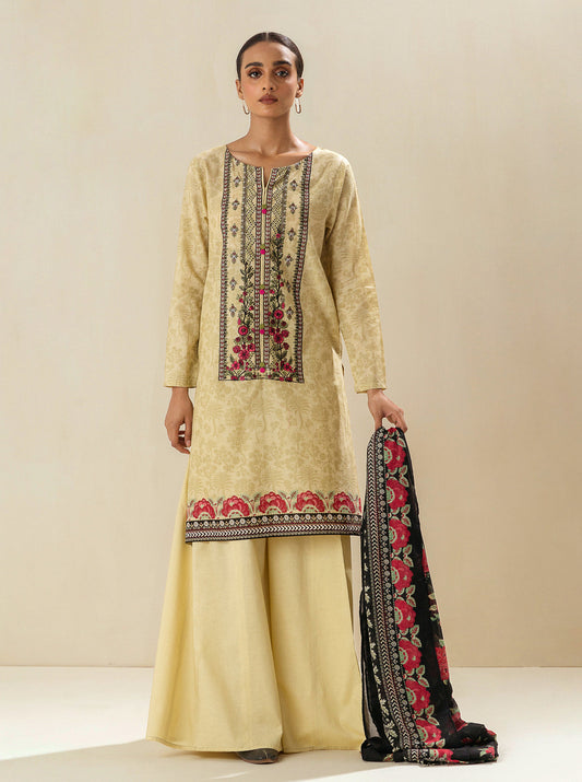 2 PIECE - EMBROIDERED LAWN SUIT - POPPIN ROSE MORBAGH SU_23   