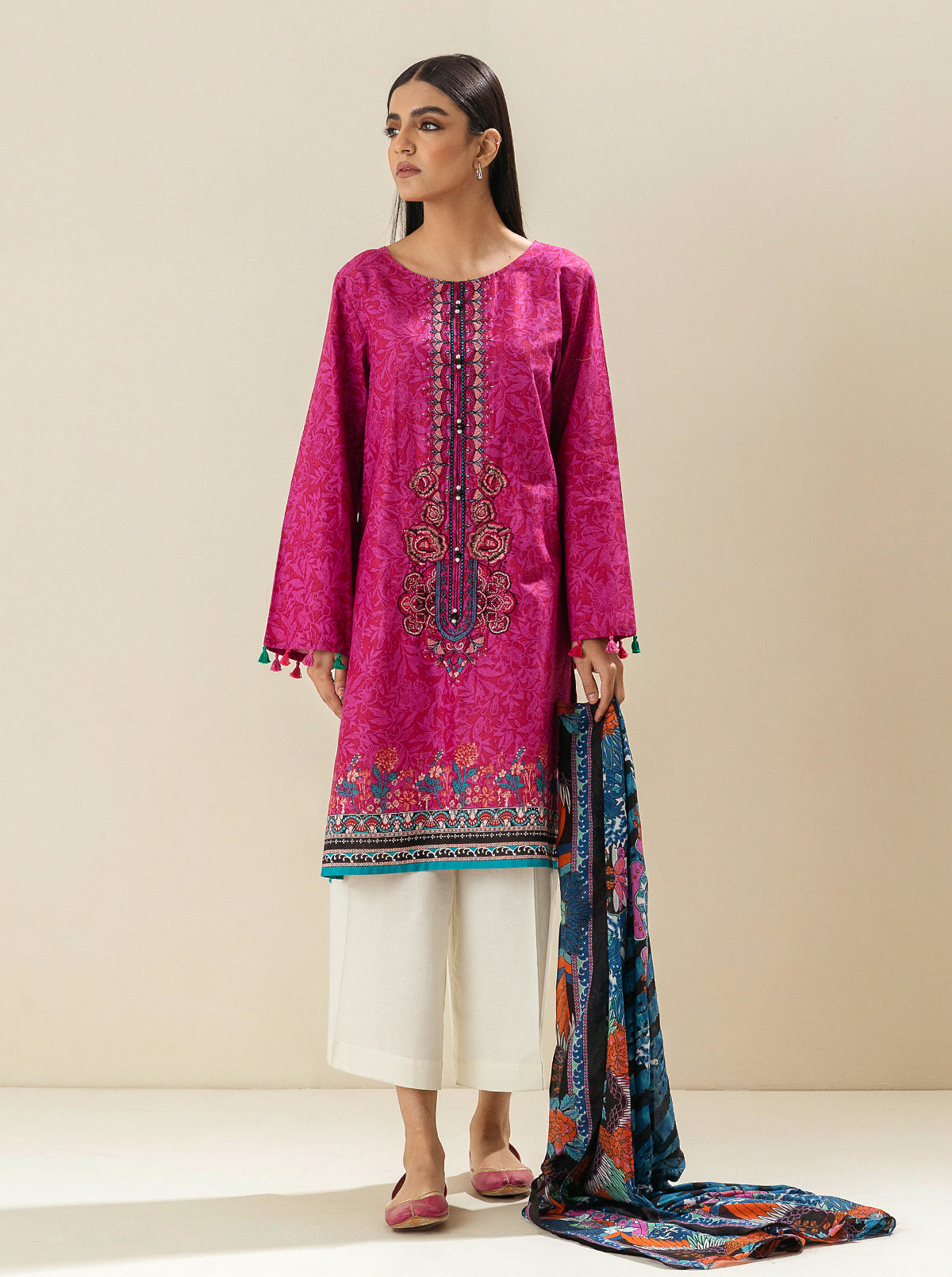 2 PIECE - EMBROIDERED VISCOS SUIT - DIVA GLOW MORBAGH SU_23   