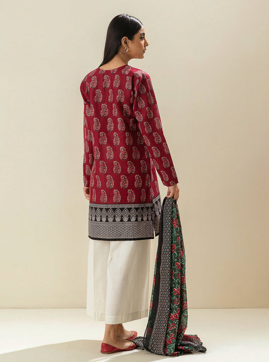 2 PIECE - EMBROIDERED LAWN SUIT - EASTERN SAMBA MORBAGH SU_23   