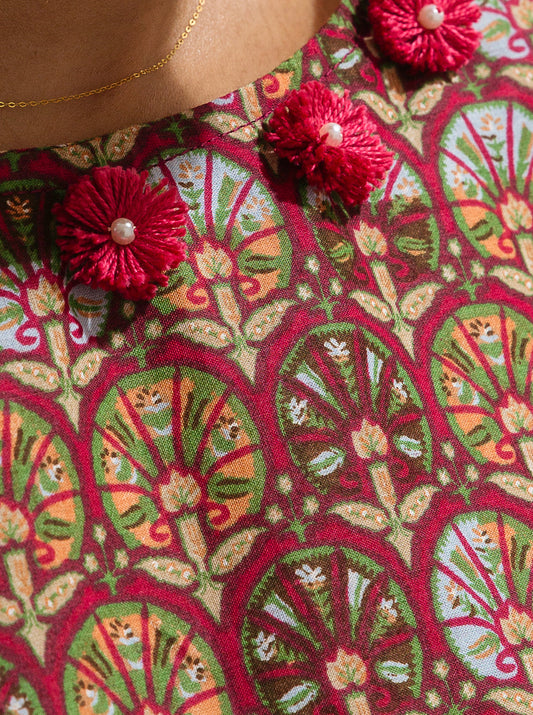 1 PIECE - PRINTED LAWN SHIRT - PLUME SKY MORBAGH SU_23   