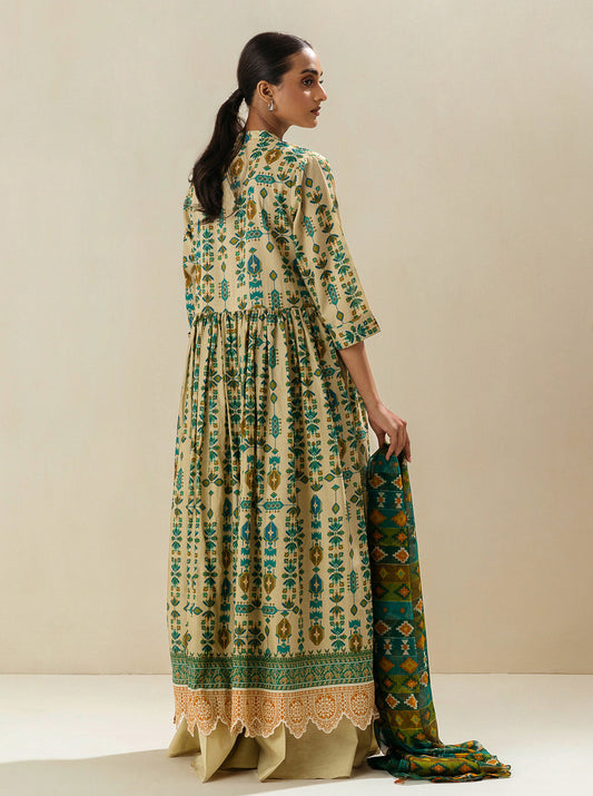 2 PIECE - PRINTED LAWN SUIT - ANTIQUE CHARM MORBAGH SU_23   