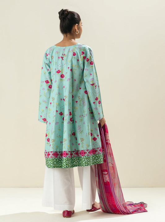 2 PIECE - PRINTED LAWN SUIT - SPRINKLE SKY MORBAGH SU_23   