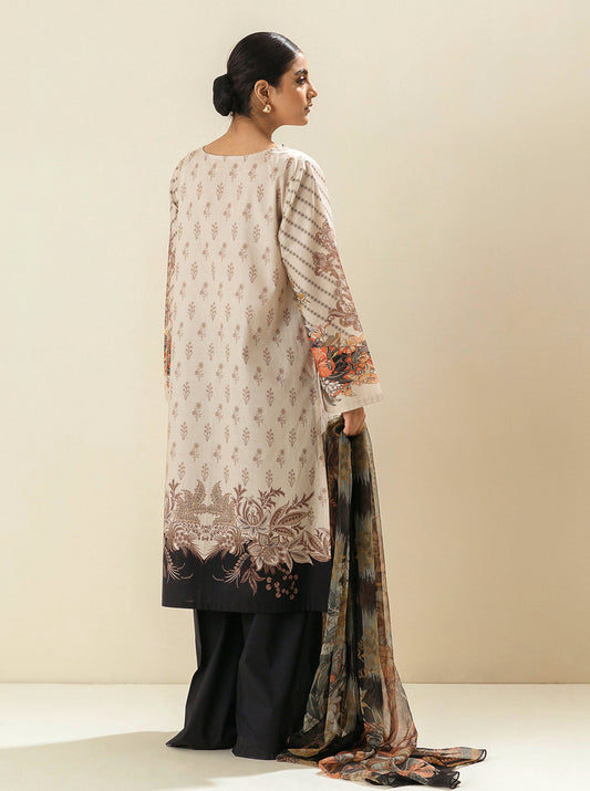 3 PIECE - EMBROIDERED LAWN SUIT - WHITE WHISPER MORBAGH SU_23   