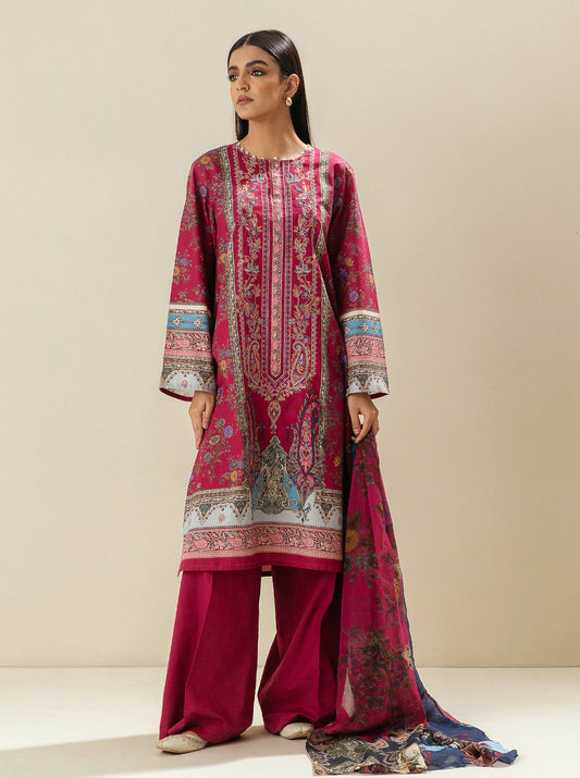 3 PIECE - EMBROIDERED LAWN SUIT - GRANITA SPRING MORBAGH SU_23   