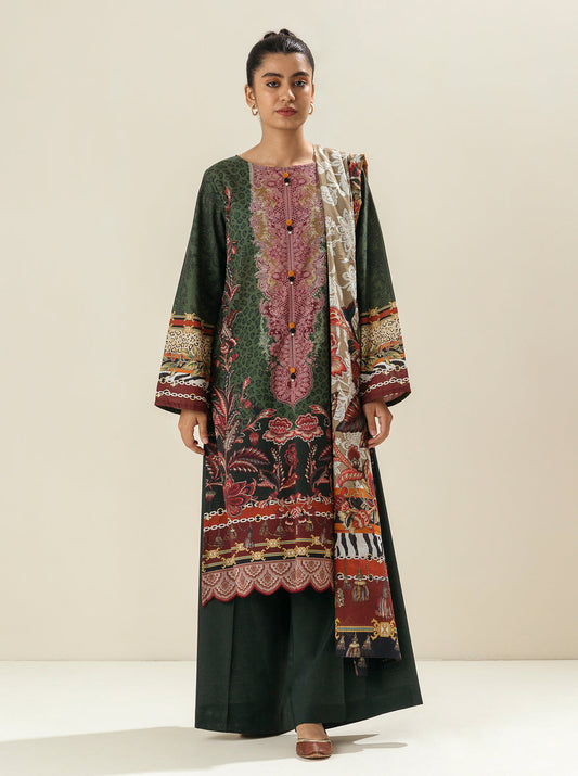 3 PIECE - PRINTED LAWN SUIT - EDEN FIR MORBAGH SU_23   