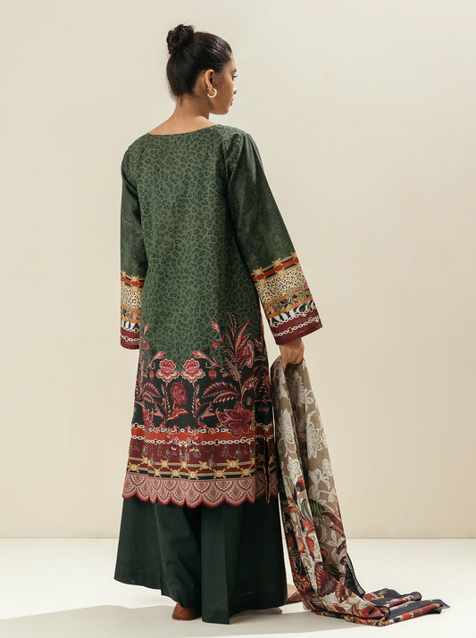 3 PIECE - PRINTED LAWN SUIT - EDEN FIR MORBAGH SU_23   