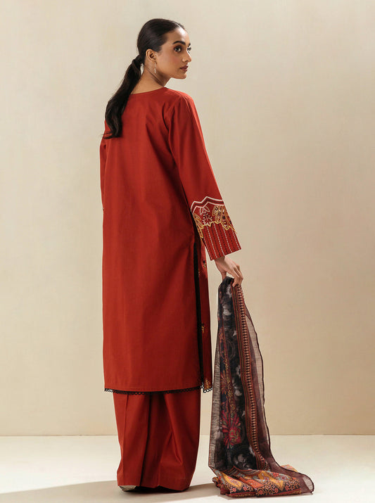 3 PIECE - EMBROIDERED LAWN SUIT - MAPLE MUSIC MORBAGH SU_23   