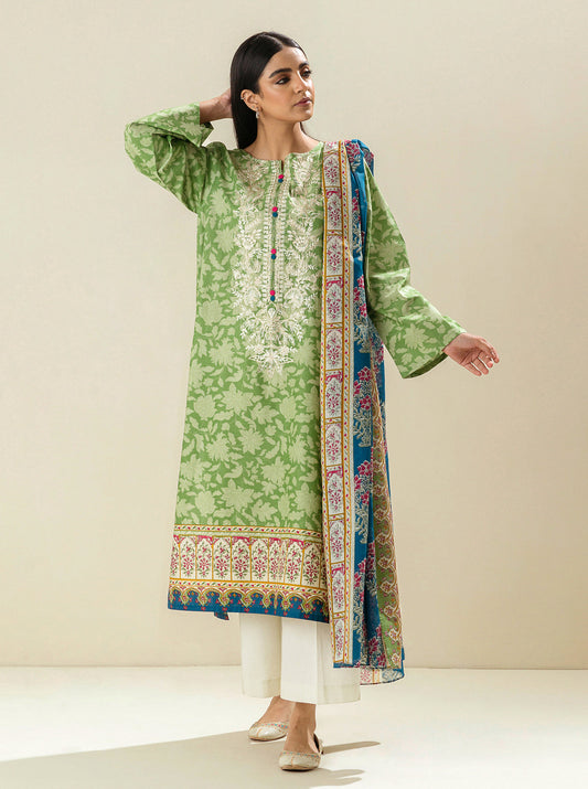 2 PIECE - EMBROIDERED LAWN SUIT - LEPRECHAUN DUST MORBAGH SU_23   