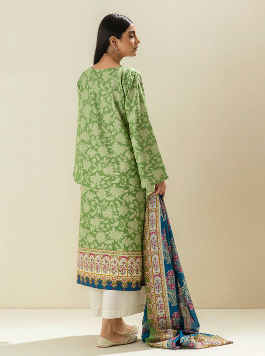 2 PIECE - EMBROIDERED LAWN SUIT - LEPRECHAUN DUST MORBAGH SU_23   