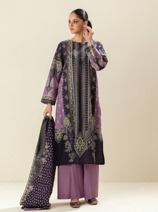 3 PIECE - PRINTED LAWN SUIT - CROWN JEWEL MORBAGH SU_23   
