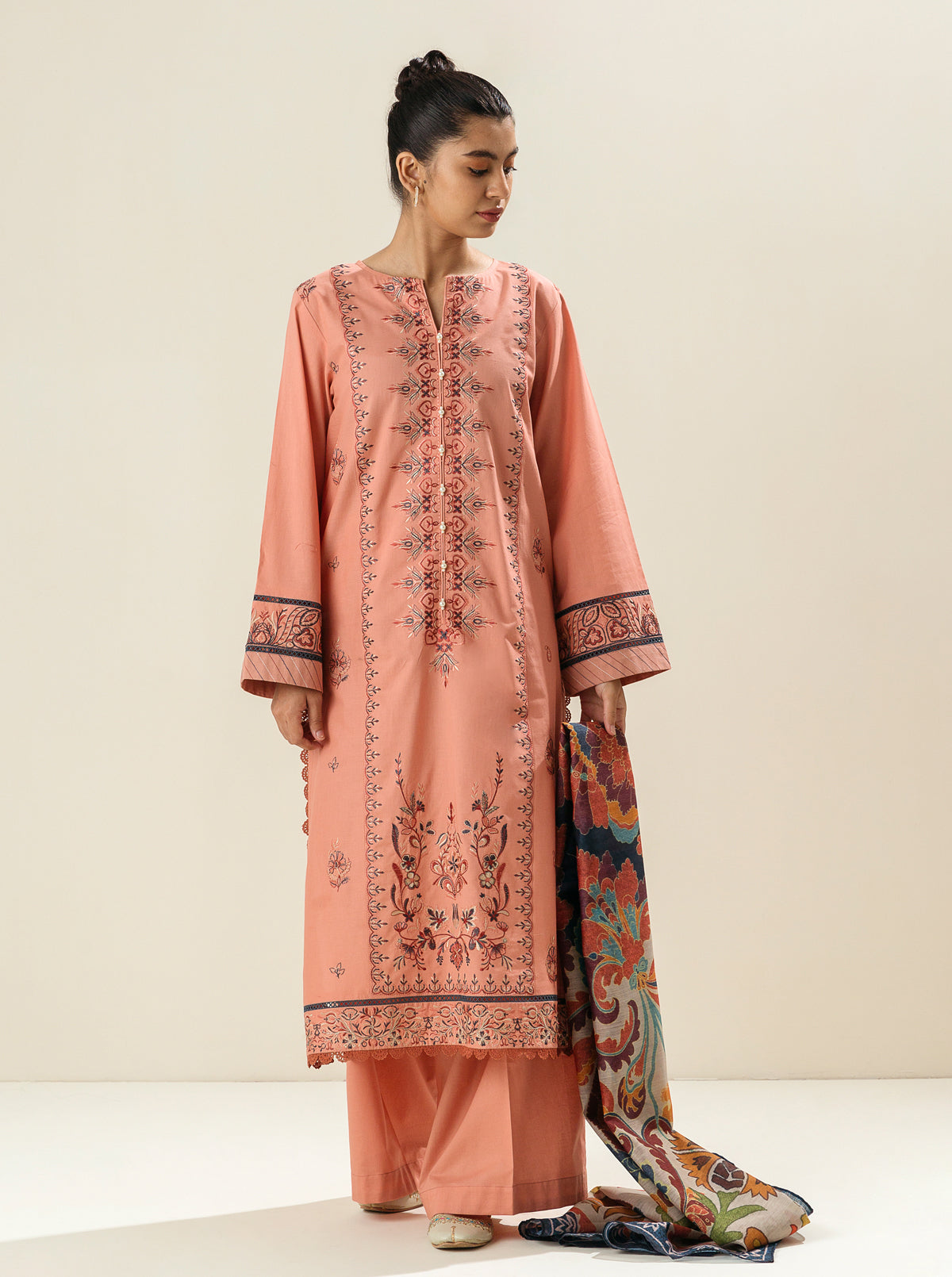 3 PIECE - EMBROIDERED LAWN SUIT - WILD FLOWER HEAVEN MORBAGH SU_23   