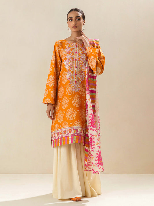 2 PIECE - EMBROIDERED LAWN SUIT - MANDARIN CLOUD MORBAGH SU_23   