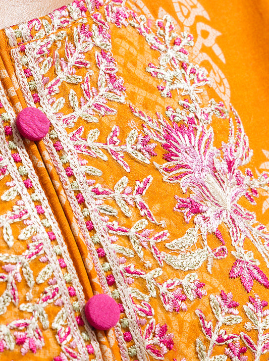 2 PIECE - EMBROIDERED LAWN SUIT - MANDARIN CLOUD MORBAGH SU_23   