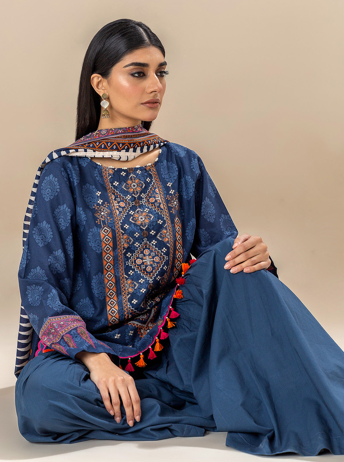 2 PIECE EMBROIDERED LAWN SUIT-METALIC SHIMMERS BT-MORBAGH SU_24   