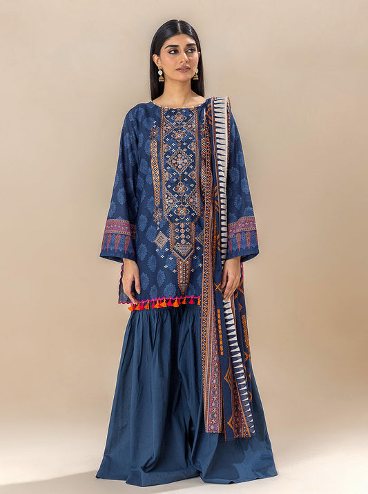2 PIECE EMBROIDERED LAWN SUIT-METALIC SHIMMERS BT-MORBAGH SU_24   
