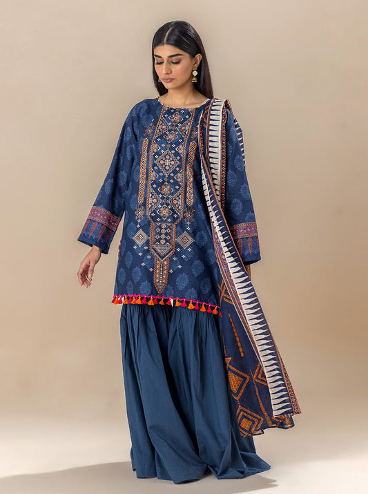 2 PIECE EMBROIDERED LAWN SUIT-METALIC SHIMMERS BT-MORBAGH SU_24   
