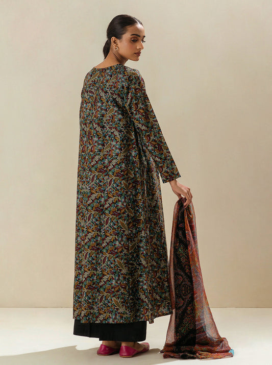 2 PIECE - PRINTED LAWN SUIT - QUEEN OF NIGHT MORBAGH SU_23   