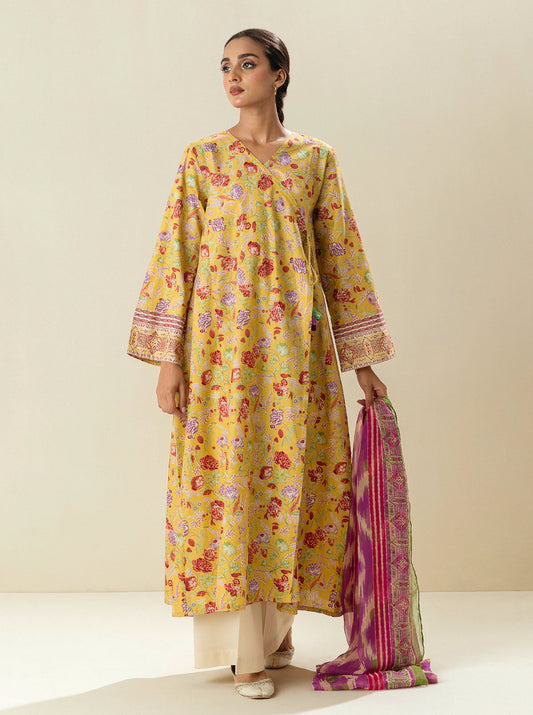 2 PIECE - PRINTED LAWN SUIT -YARROW CREAM MORBAGH SU_23   