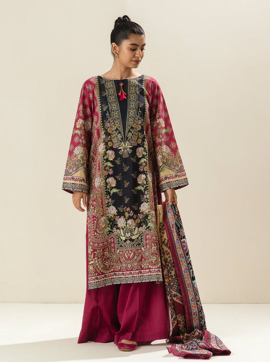 3 PIECE - PRINTED LAWN SUIT - GARDEN VALUE MORBAGH SU_23   