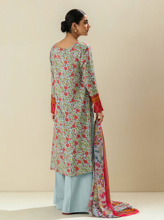 3 PIECE - PRINTED VISCOSE SUIT - BREEZY PARADISE BT-MORBAGH SU_24   