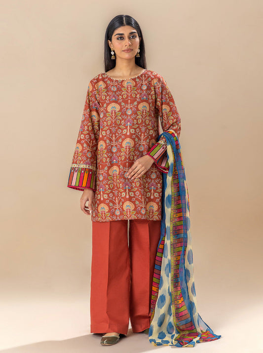 3 PIECE PRINTED LAWN SUIT-AUBURN SKY BT-MORBAGH SU_24   
