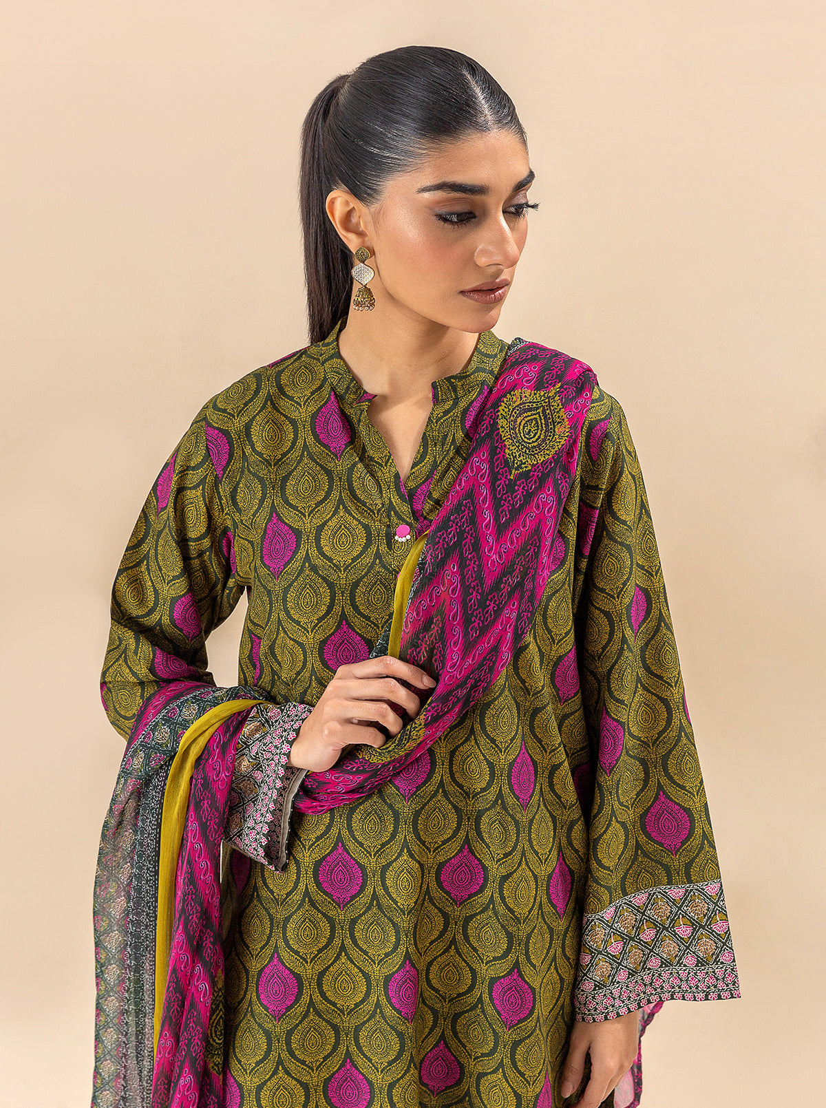3 PIECE PRINTED VISCOSE SUIT-SHEER ILLUMINATION BT-MORBAGH SU_24   