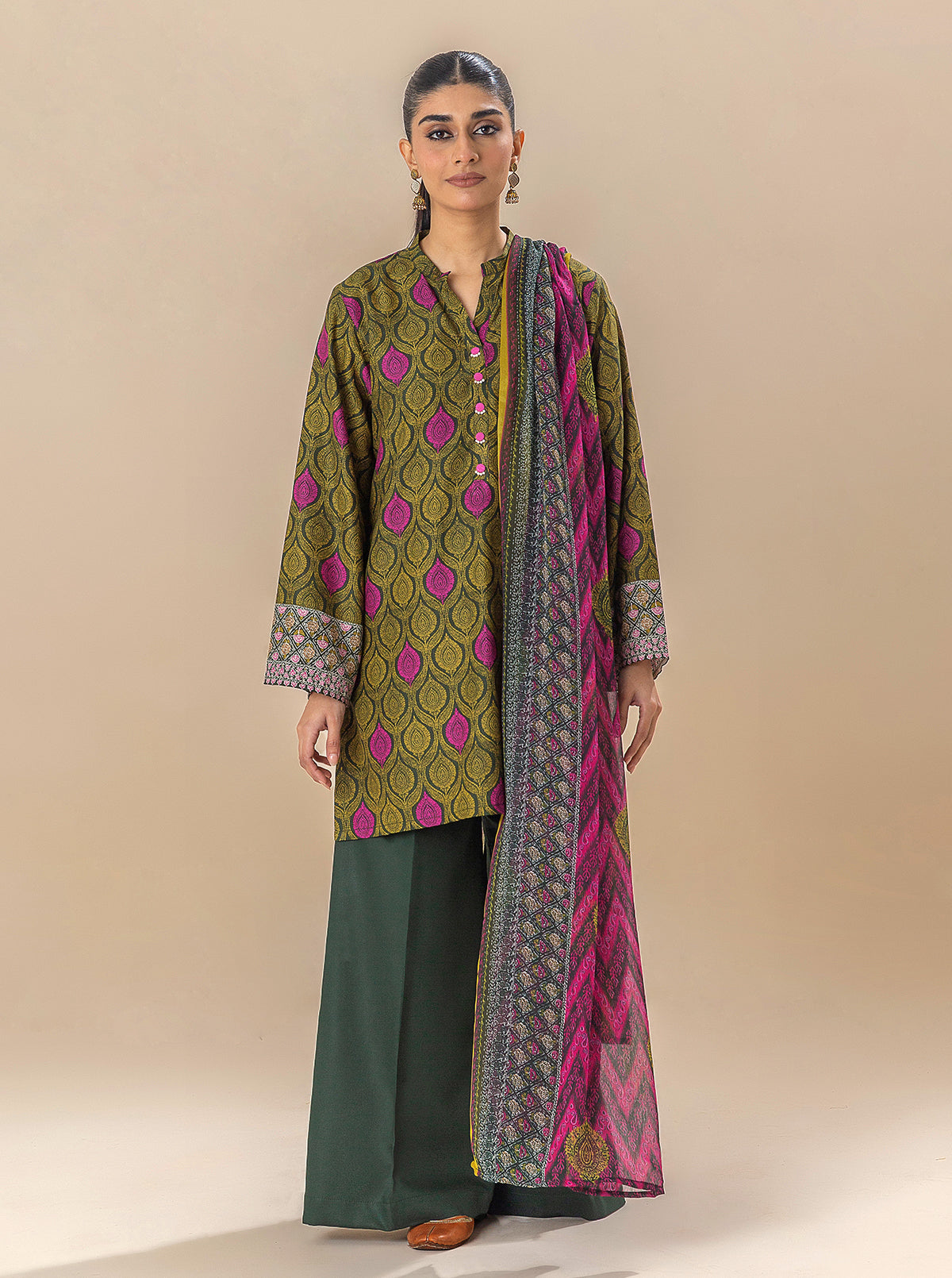 3 PIECE PRINTED VISCOSE SUIT-SHEER ILLUMINATION BT-MORBAGH SU_24   