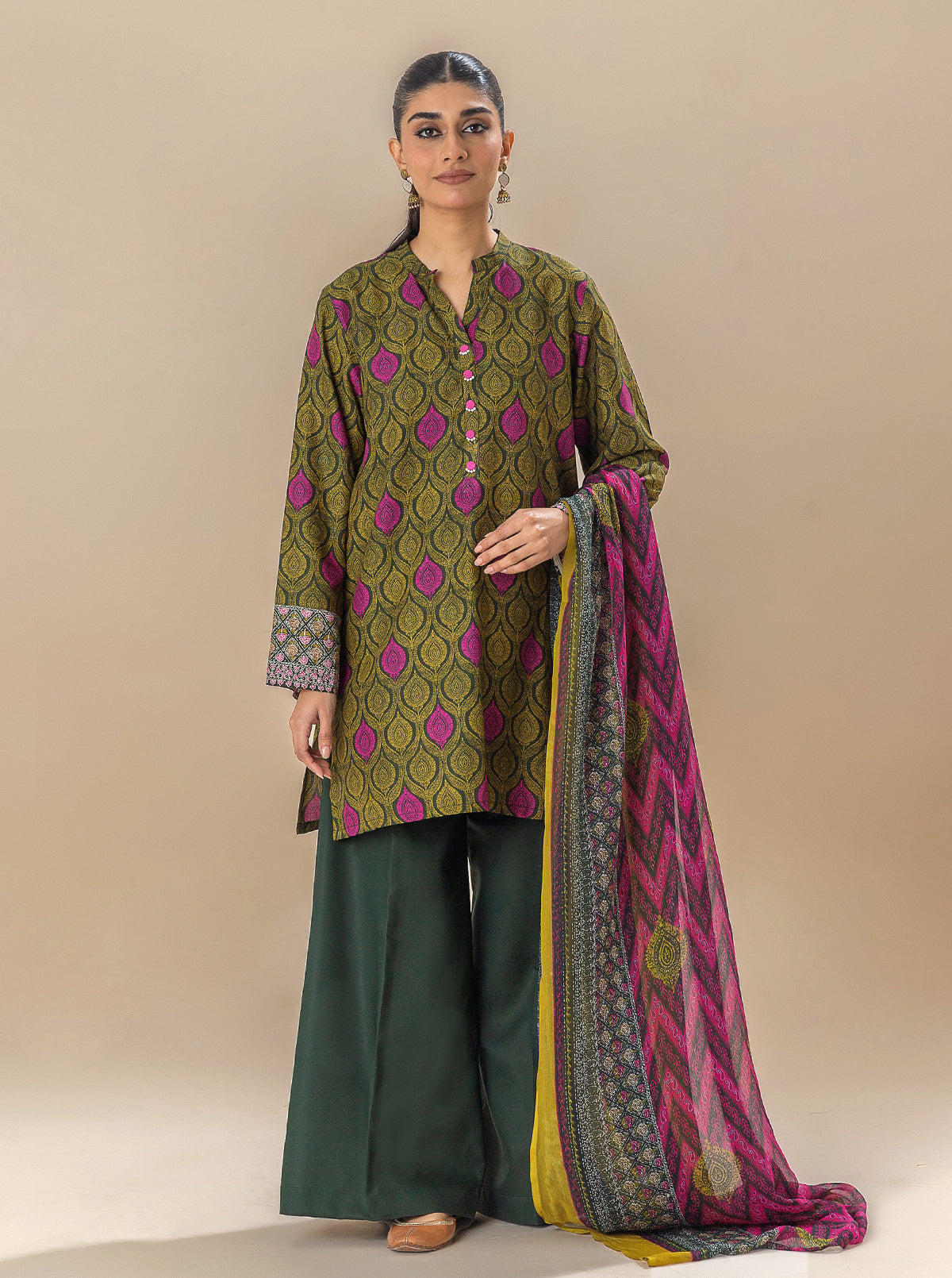 3 PIECE PRINTED VISCOSE SUIT-SHEER ILLUMINATION BT-MORBAGH SU_24   