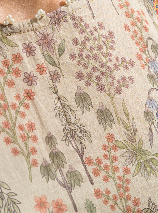 3 PIECE - PRINTED LAWN SUIT - PALE BLOOM MORBAGH SU_23   