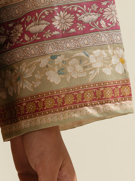 3 PIECE - PRINTED LAWN SUIT - PALE BLOOM MORBAGH SU_23   