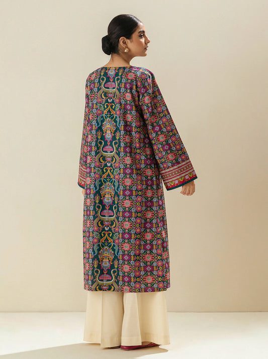 1 PIECE - PRINTED LAWN SHIRT - MARITIME MOON MORBAGH SU_23   