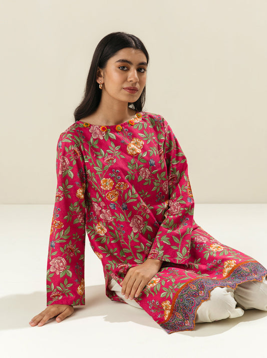 1 PIECE - PRINTED LAWN SHIRT - MELTED INCANDESCENCE MORBAGH SU_23   