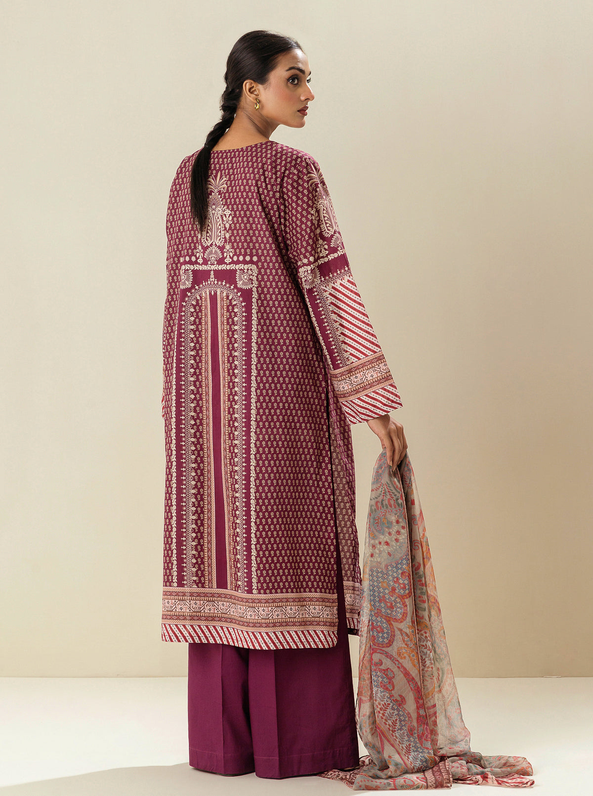 3 PIECE - EMBROIDERED LAWN SUIT - CARMINE FESTIVAL BT-MORBAGH SU_24   