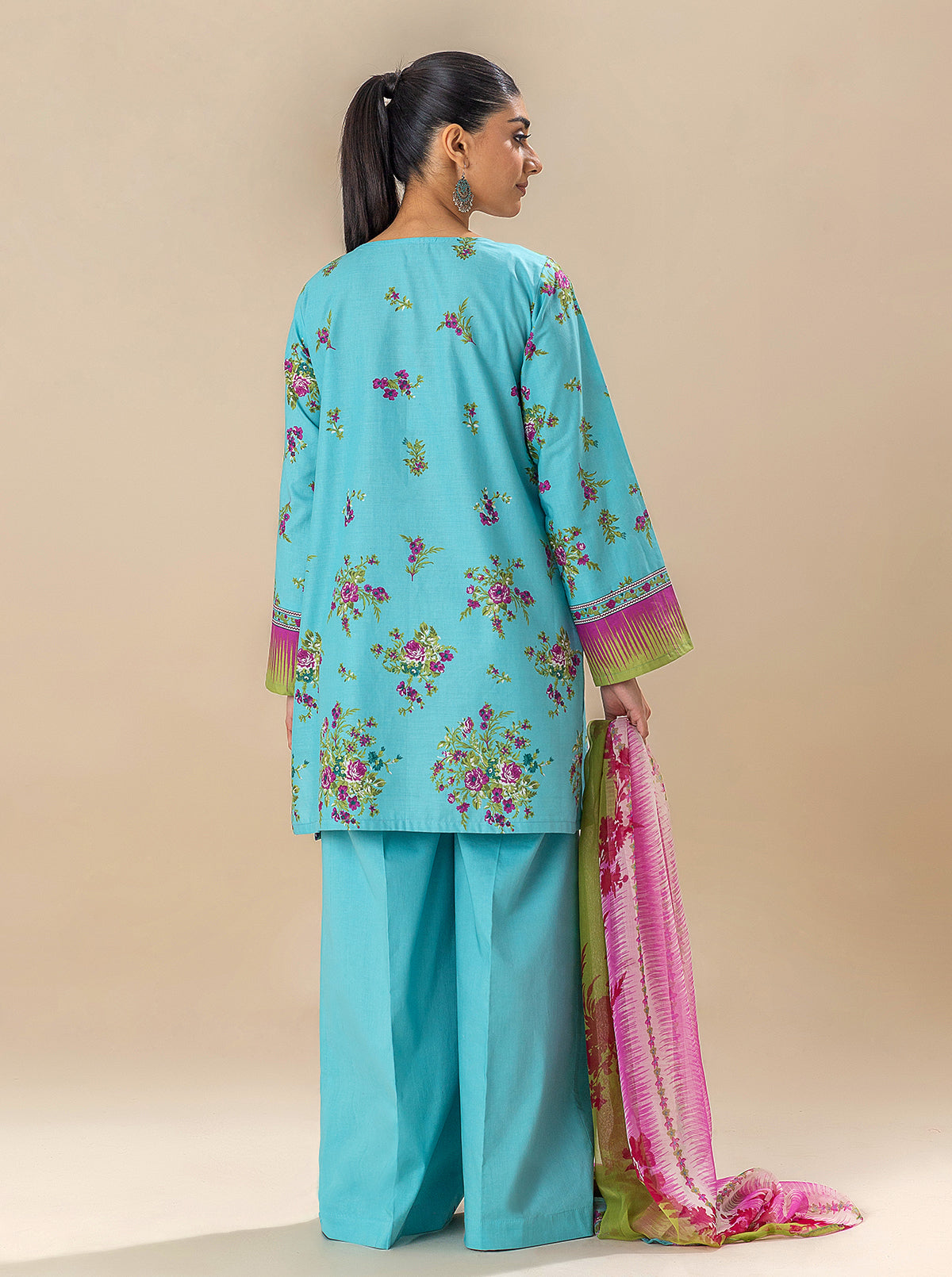2 PIECE PRINTED LAWN SUIT-TENDER SKY BT-MORBAGH SU_24   