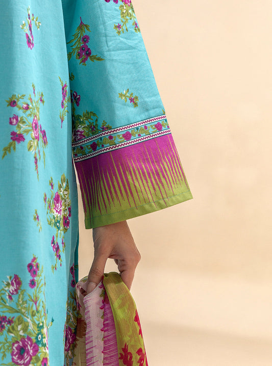 2 PIECE PRINTED LAWN SUIT-TENDER SKY BT-MORBAGH SU_24   
