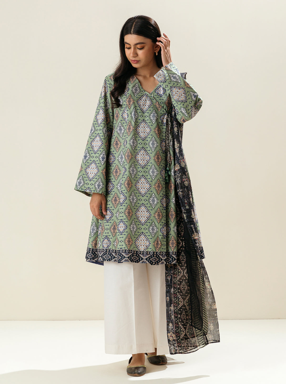 2 PIECE - PRINTED LAWN SUIT - ELEMENTAL CRUSH MORBAGH SU_23   