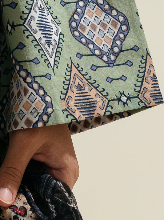 2 PIECE - PRINTED LAWN SUIT - ELEMENTAL CRUSH MORBAGH SU_23   