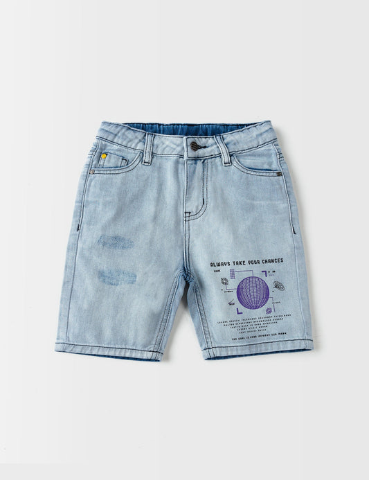 TAKE CHANCES DENIM SHORTS