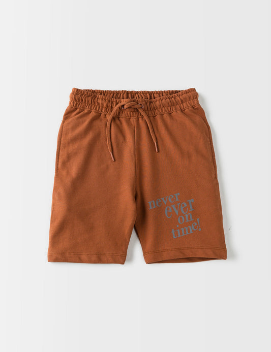 NEVER ON TIME KNIT SHORTS