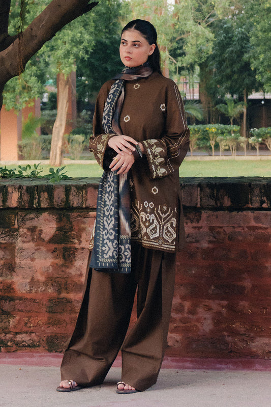 3 PIECE EMBROIDERED LAWN SUIT-UMBER TWIST (UNSTITCHED)
