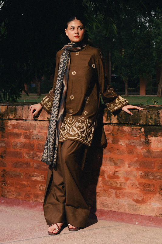 3 PIECE EMBROIDERED LAWN SUIT-UMBER TWIST (UNSTITCHED)